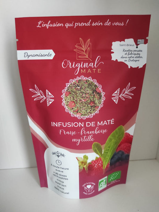 Infusion Maté fraise-framboise-myrtille