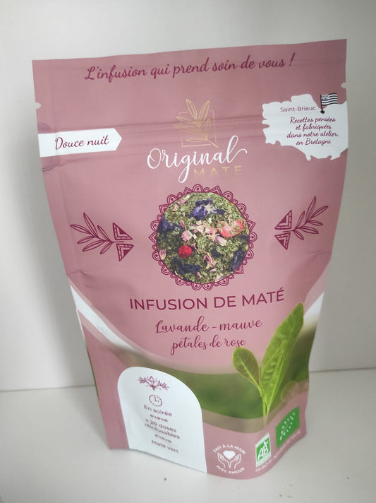 Infusion Maté lavande-mauve-pétales de rose DOUCE NUIT