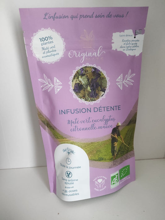 Infusion Maté vert-eucalyptus-citronnelle mauve DETENTE