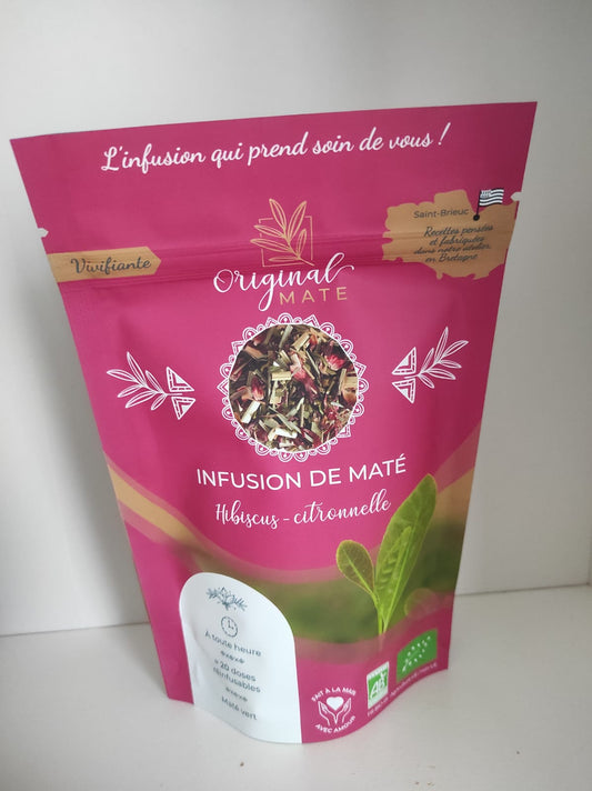 Infusion Maté hibiscus-citronnelle VIVIFIANTE